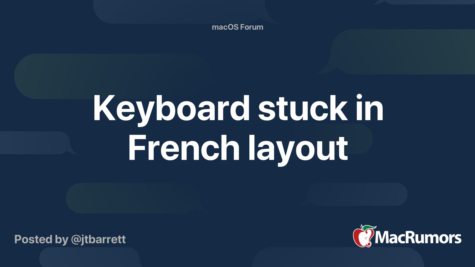 Mac Keyboard Stuck In French