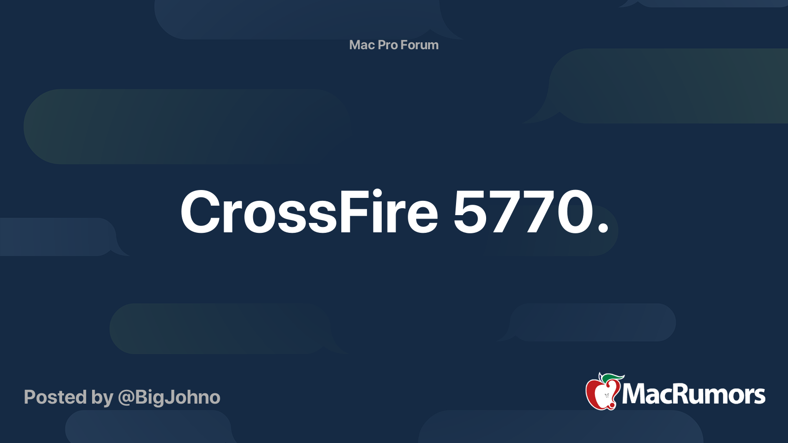 Crossfire For Mac Pro