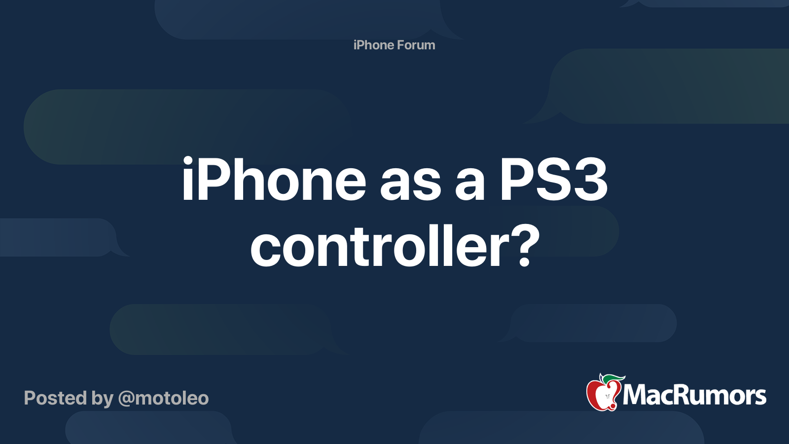 Iphone As A Ps3 Controller Macrumors Forums