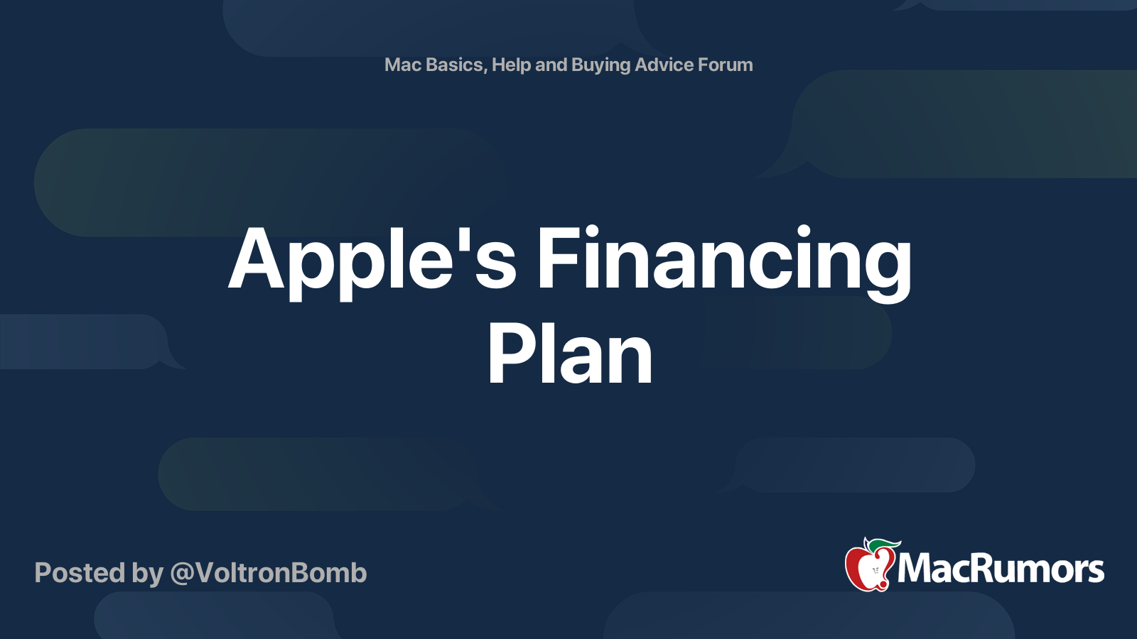 Apple's Financing Plan MacRumors Forums
