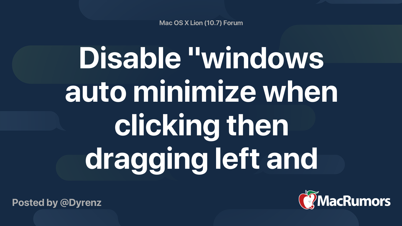 Disable "windows auto minimize when clicking then dragging left and