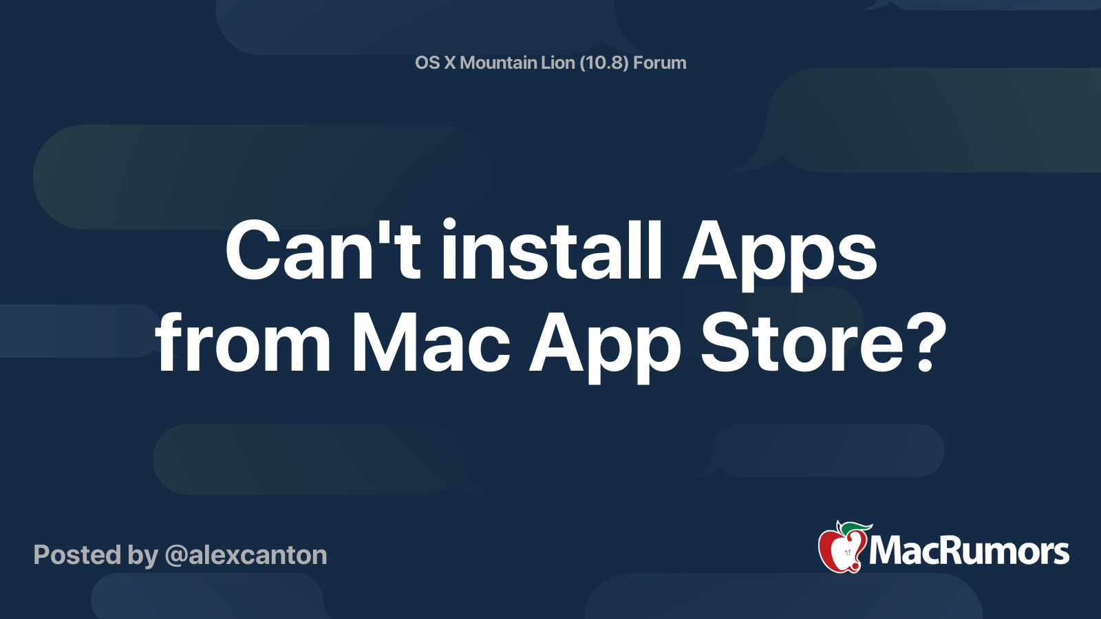 cant download apps from app store mac