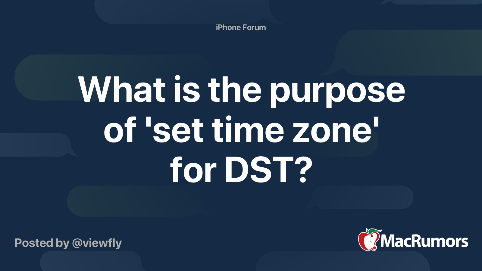 what-is-the-purpose-of-set-time-zone-for-dst-macrumors-forums