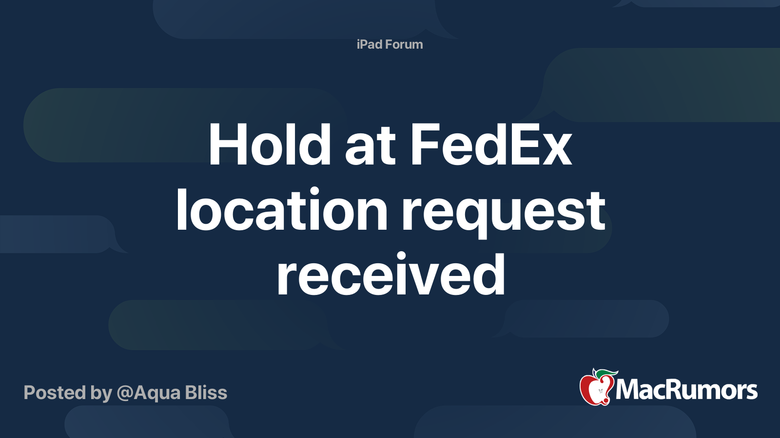 Hold At Location from FedEx at PostalAnnex+