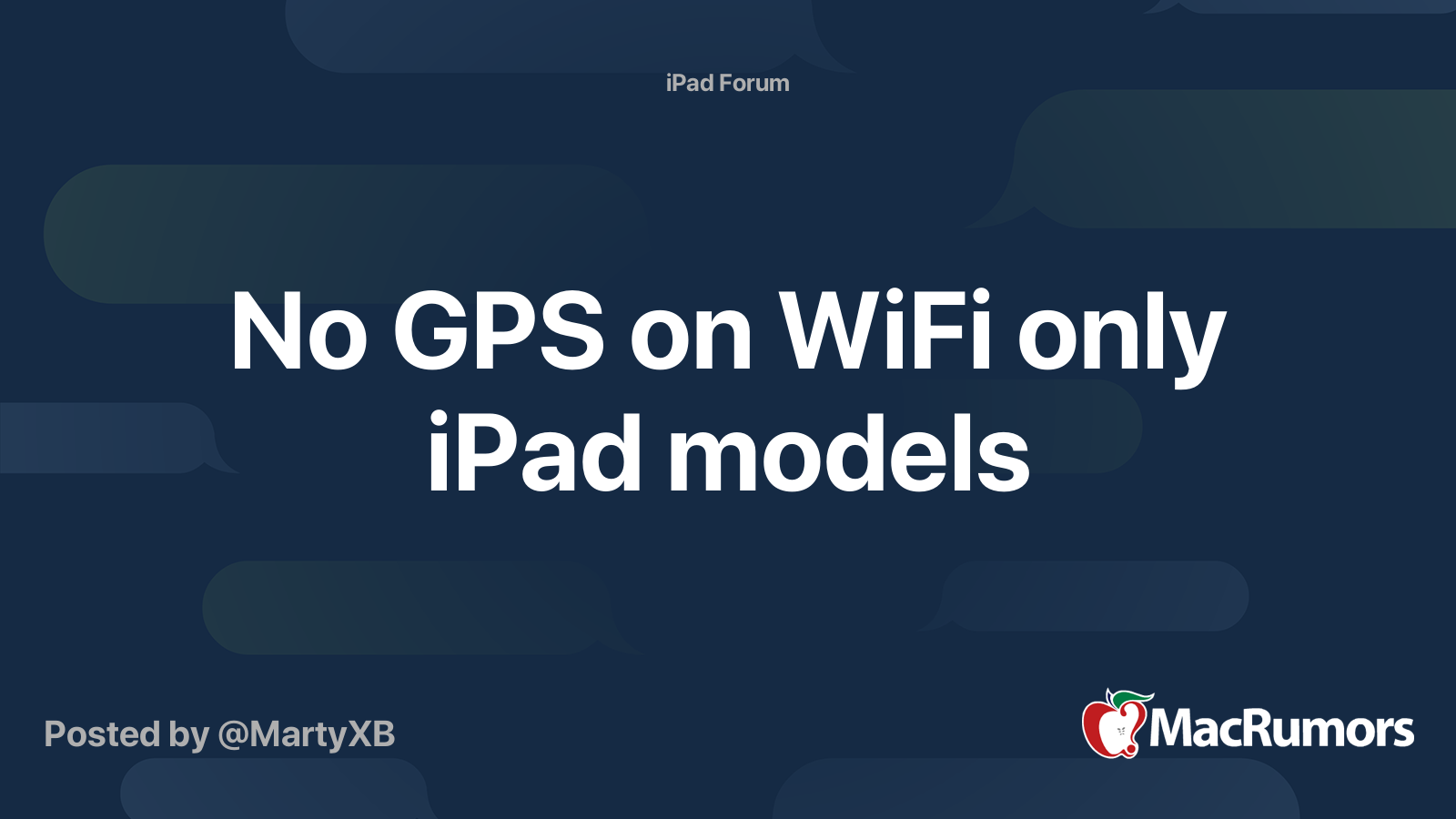 No GPS on WiFi only iPad models | MacRumors