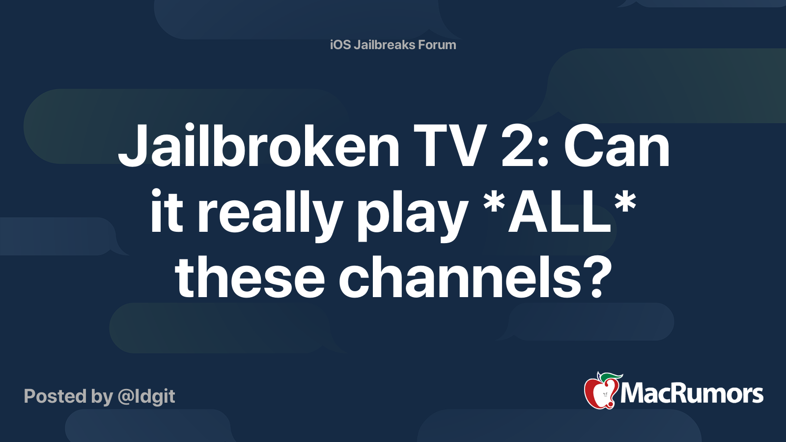 Jailbroken TV 2: Can it really play *ALL* these channels? | MacRumors ...