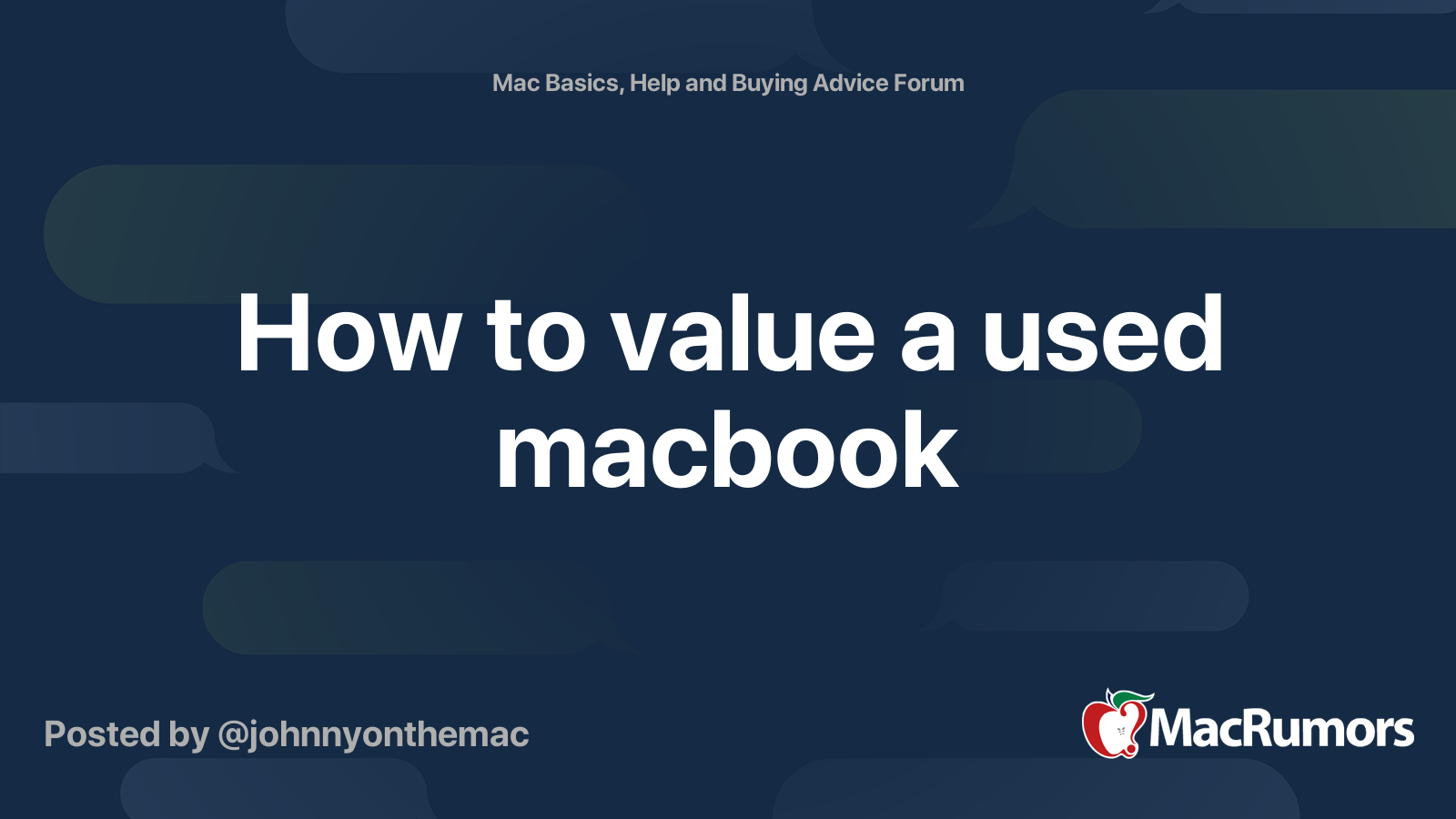 How to value a used macbook MacRumors Forums