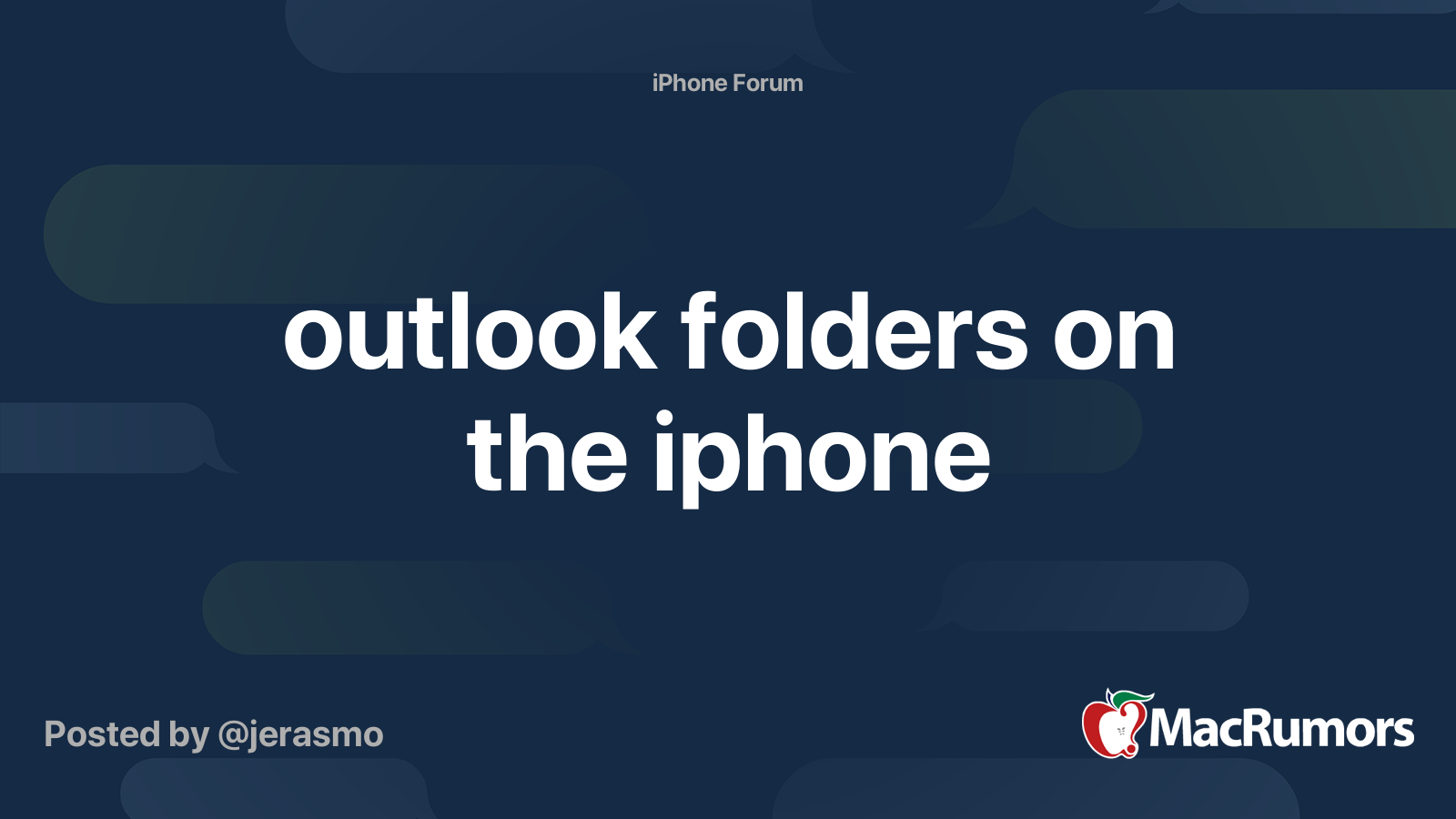 outlook folders on the iphone | MacRumors Forums