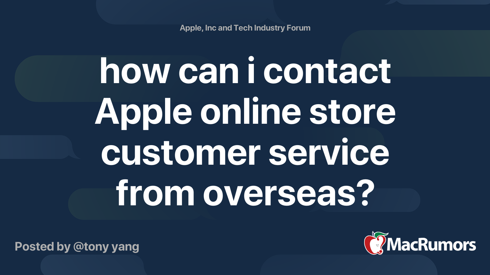 how can i contact Apple online store customer service from overseas