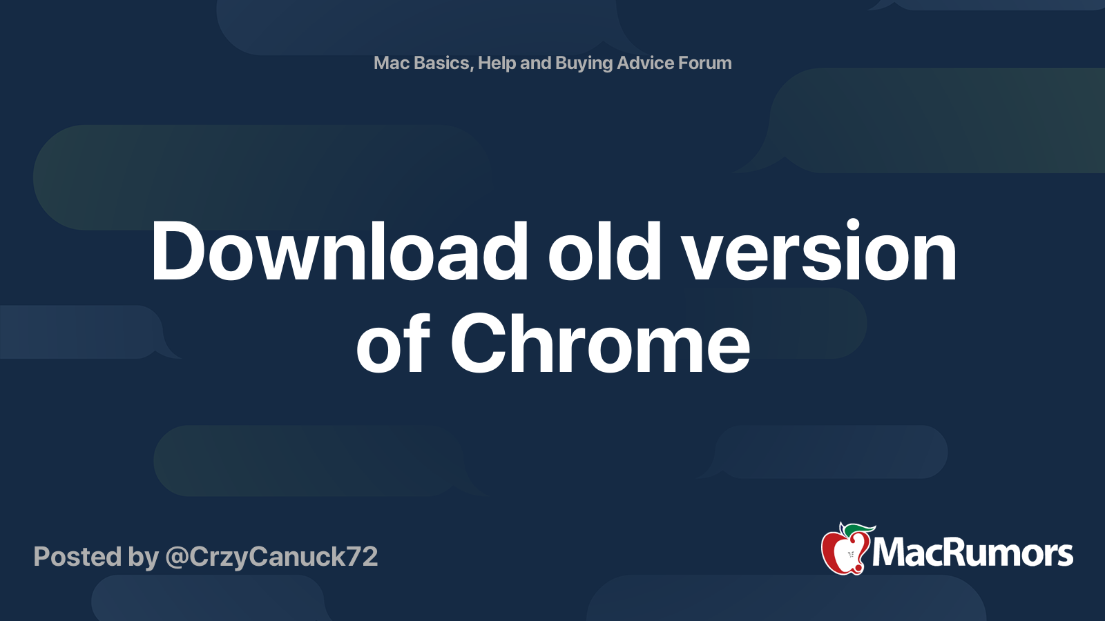 Chrome Mac Old Version