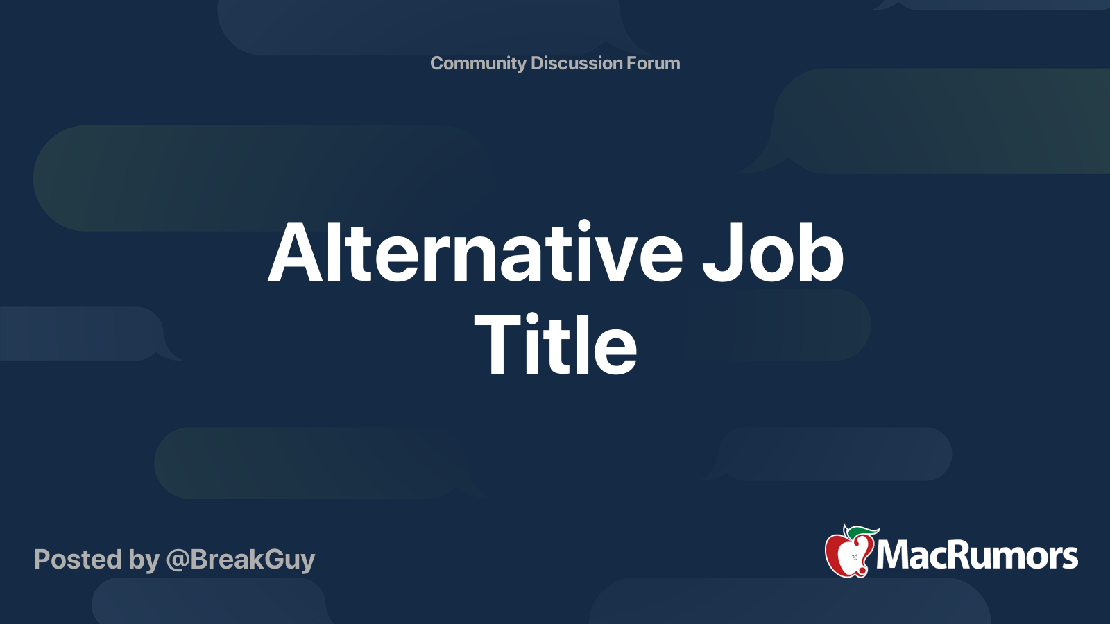 alternative-job-title-macrumors-forums