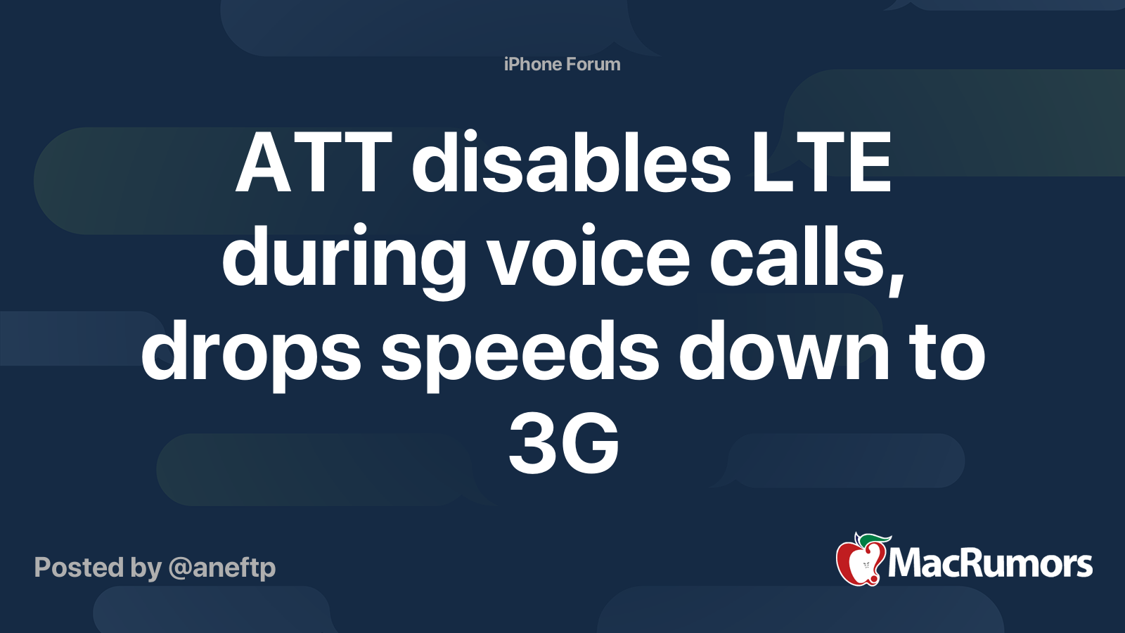 ATT disables LTE during voice calls, drops speeds down to 3G
