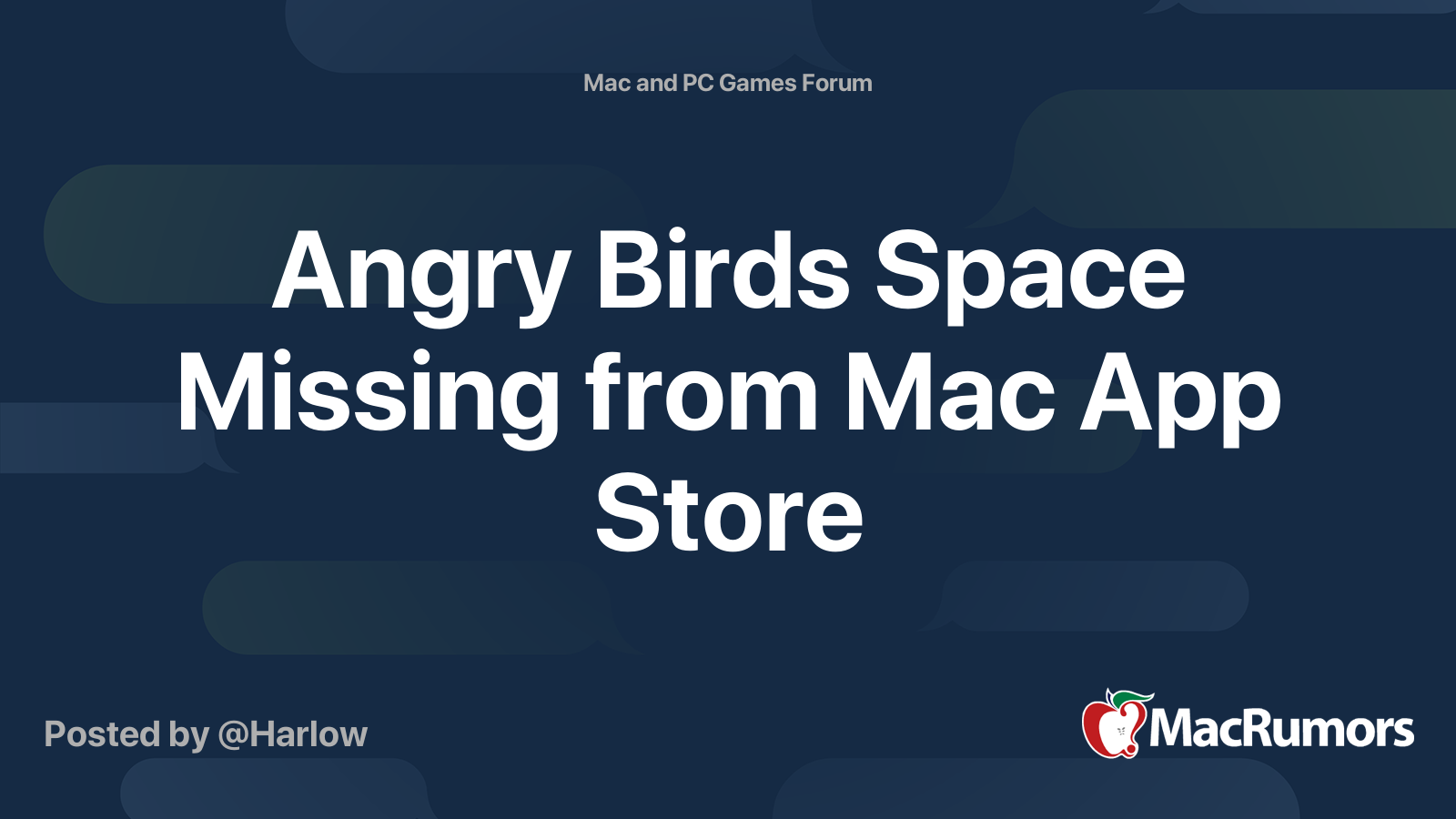 Angry Birds Space Missing from Mac App Store | MacRumors Forums