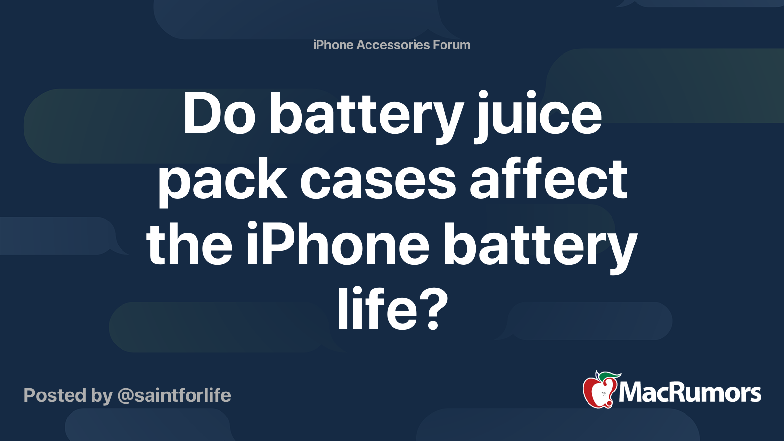 Do battery juice pack cases affect the iPhone battery life? MacRumors