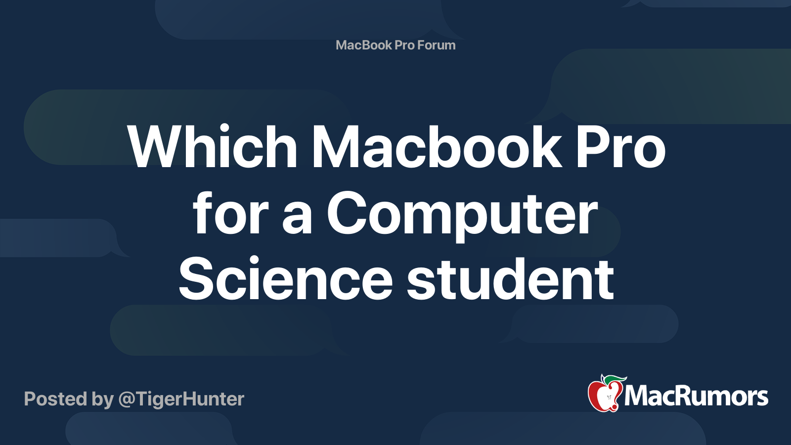 Which Macbook Pro for a Computer Science student MacRumors Forums