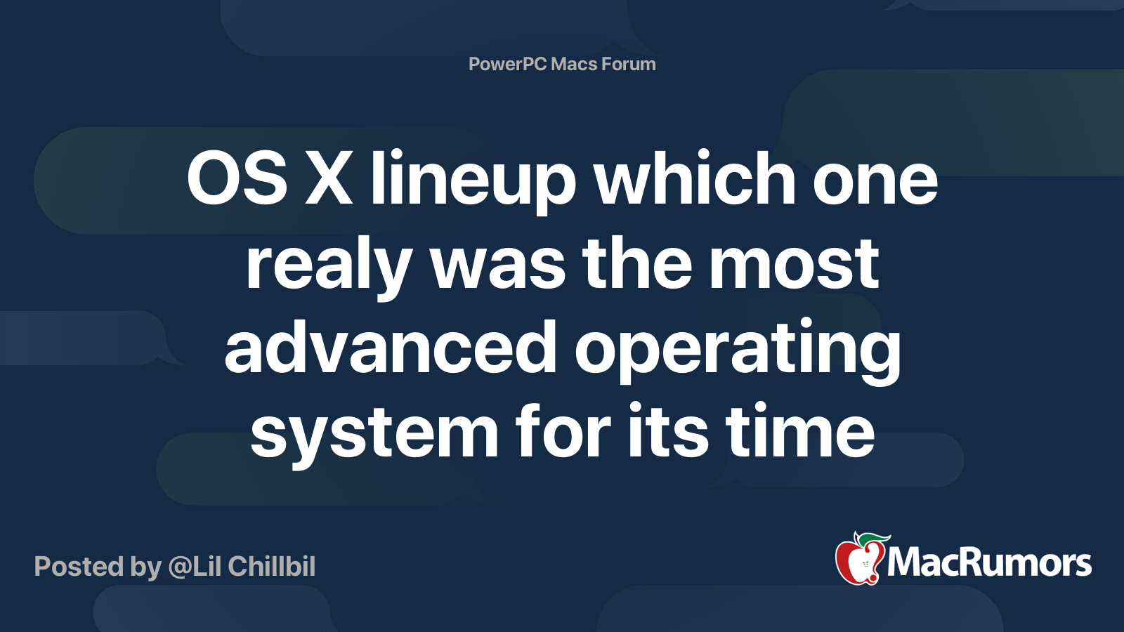 OS X lineup which one realy was the most advanced operating system for ...