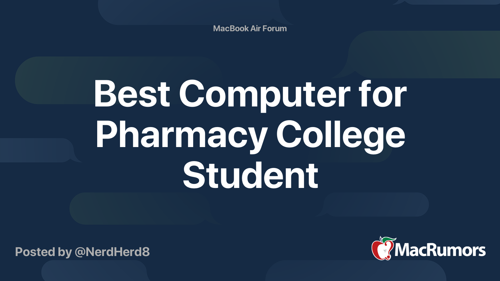 Best Computer for Pharmacy College Student MacRumors Forums