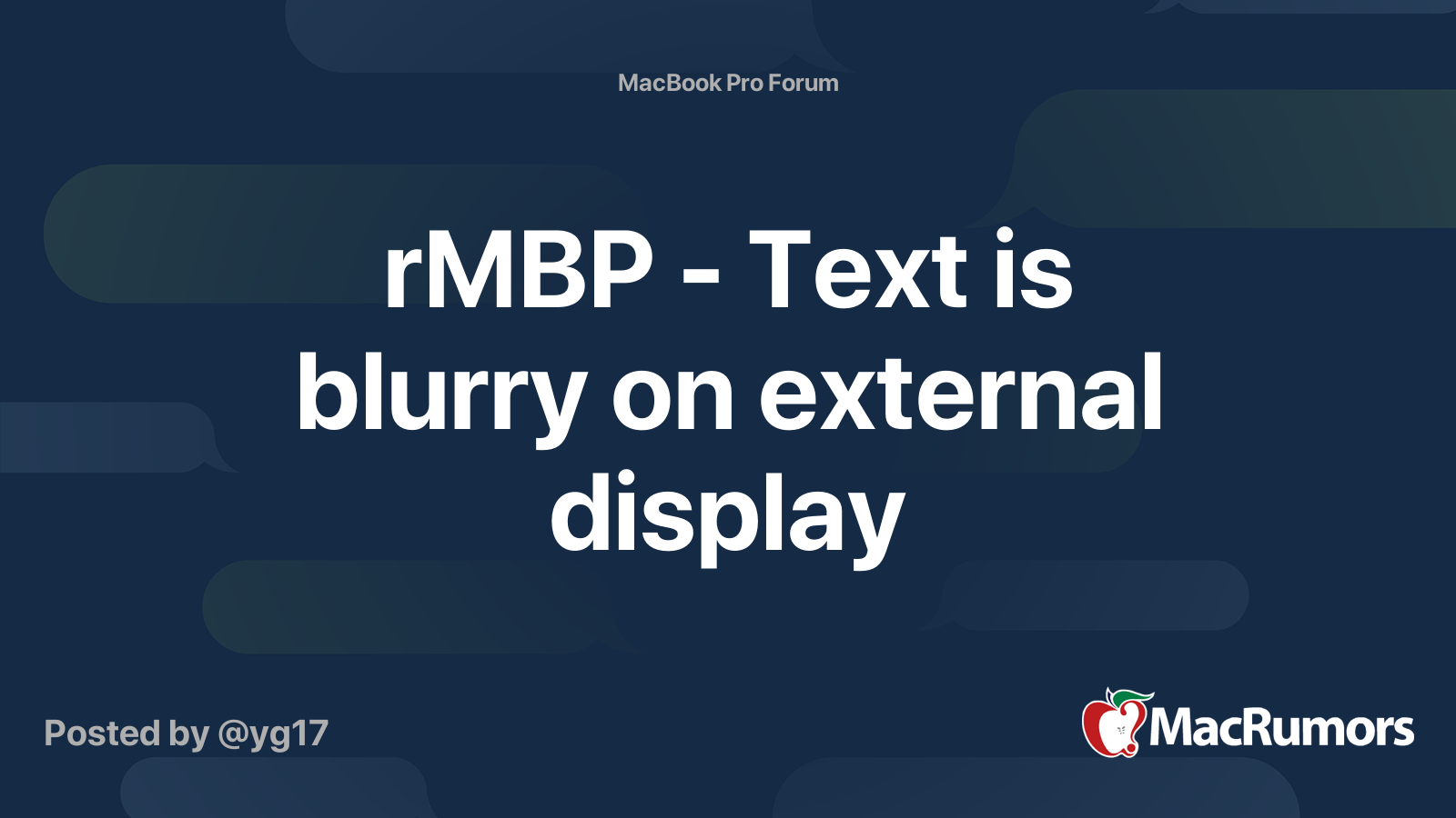 rMBP Text is blurry on external display MacRumors Forums