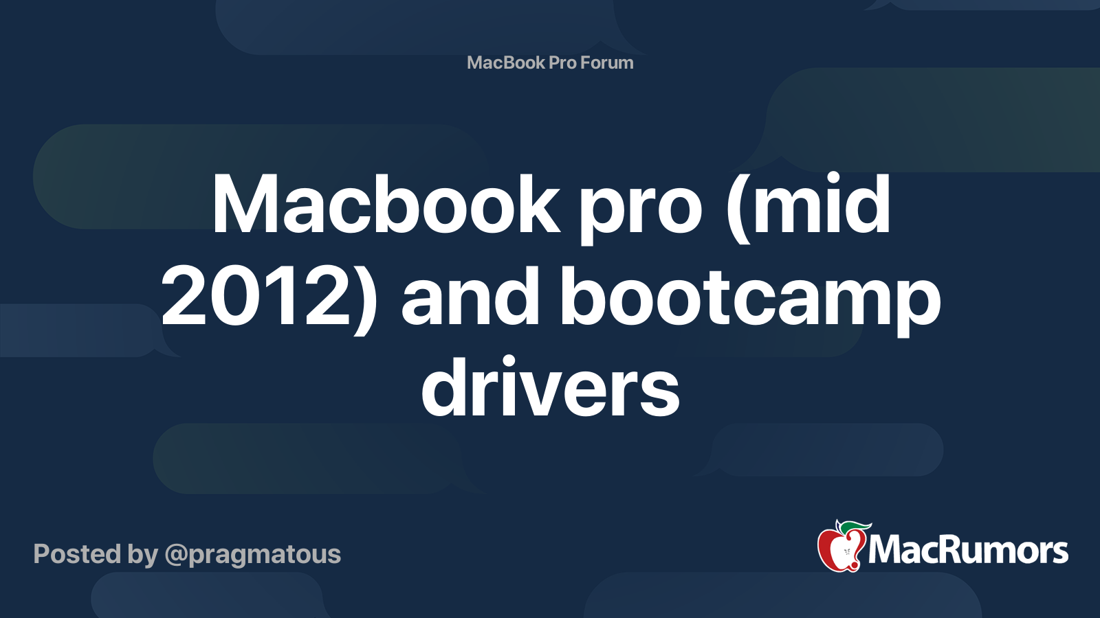 macbook pro 13 inch mid 2012 bootcamp drivers