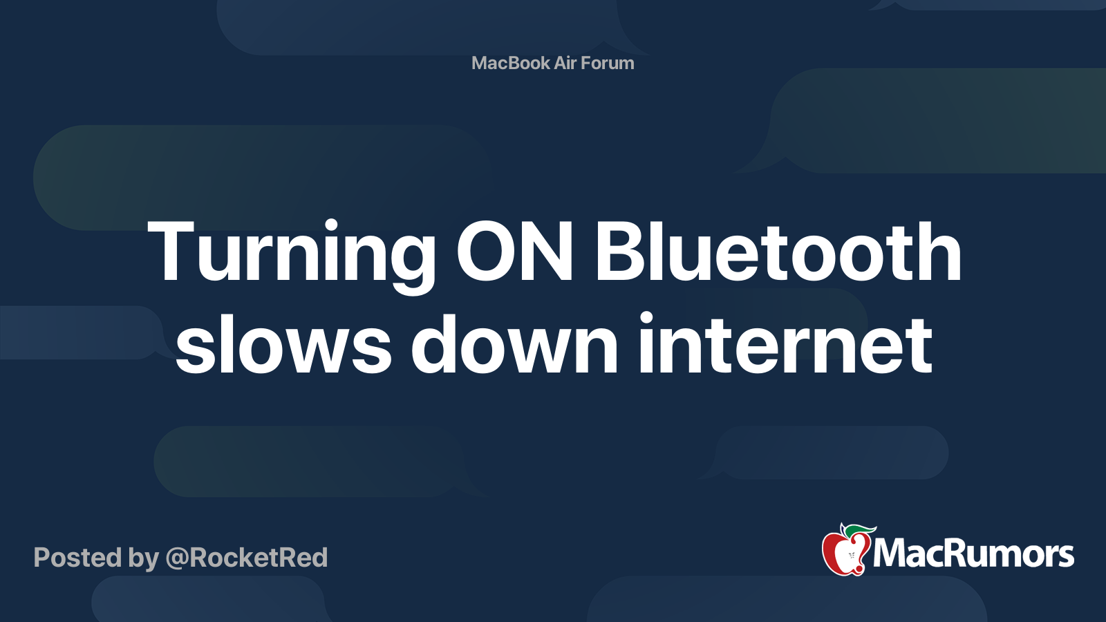 Turning On Bluetooth Slows Down Internet Macrumors Forums 5592