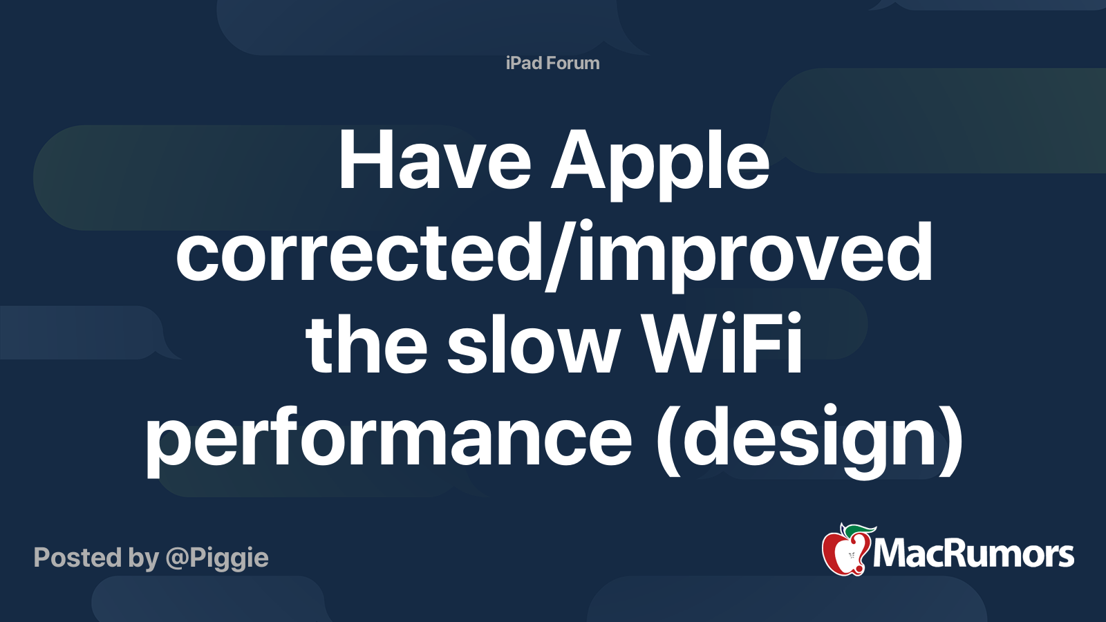 Have Apple Corrected Improved The Slow Wifi Performance Design In Ipad 3 Macrumors Forums