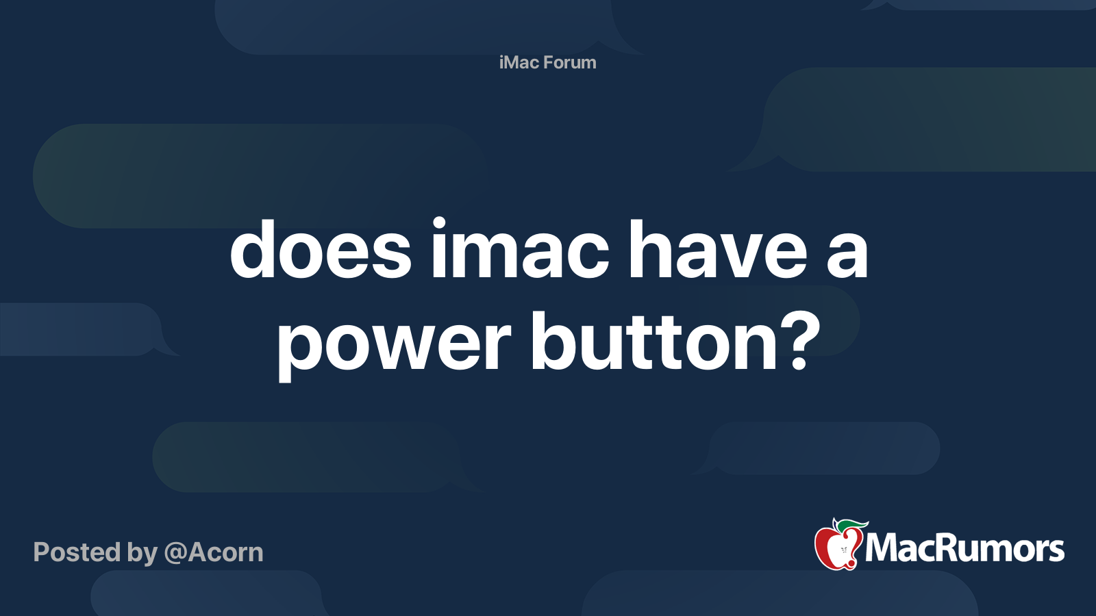 does-imac-have-a-power-button-macrumors-forums