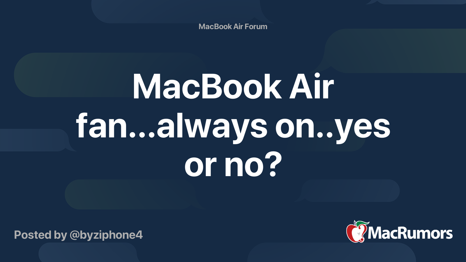 mac air fan always on