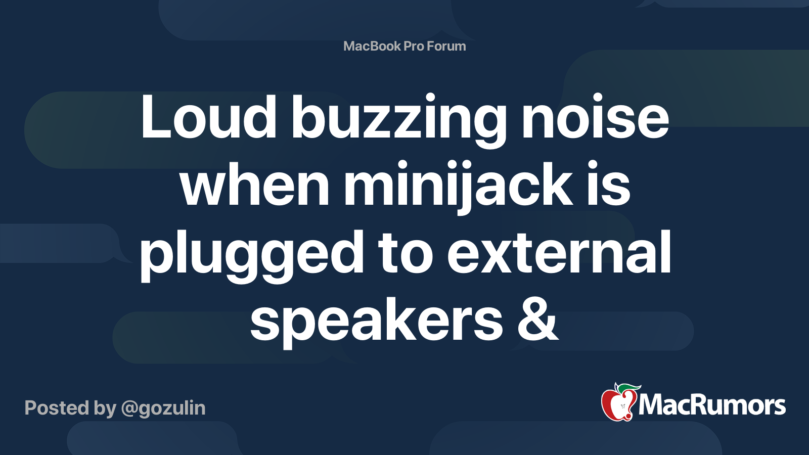 Loud buzzing noise when minijack is plugged to external speakers