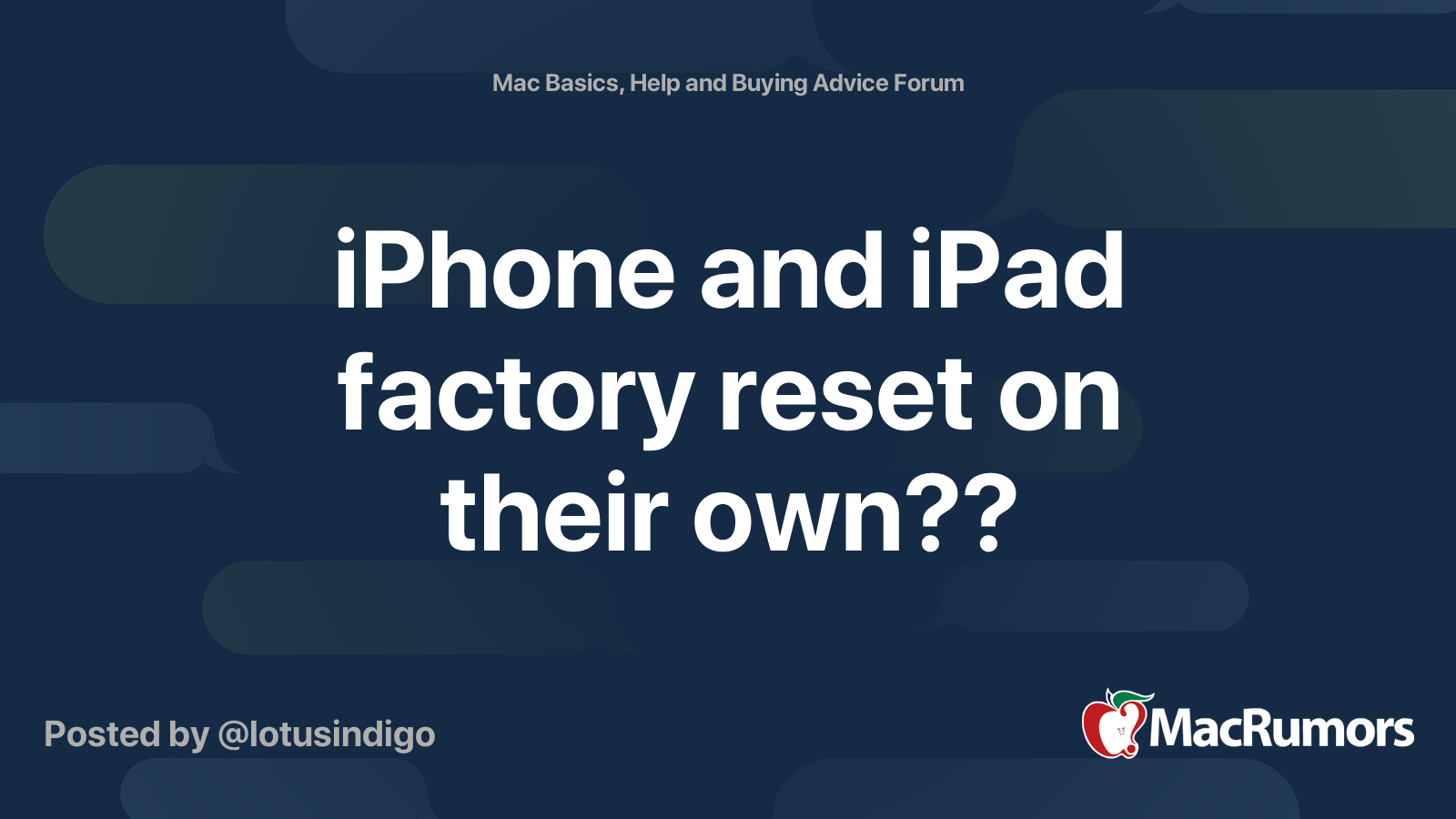 Ipad Factory Reset