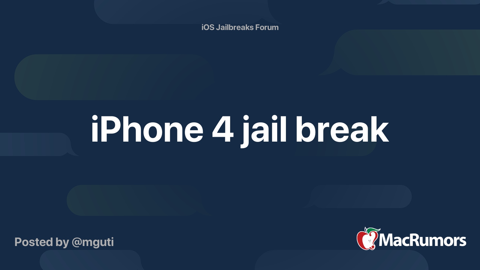 iPhone 4 jail break | MacRumors Forums