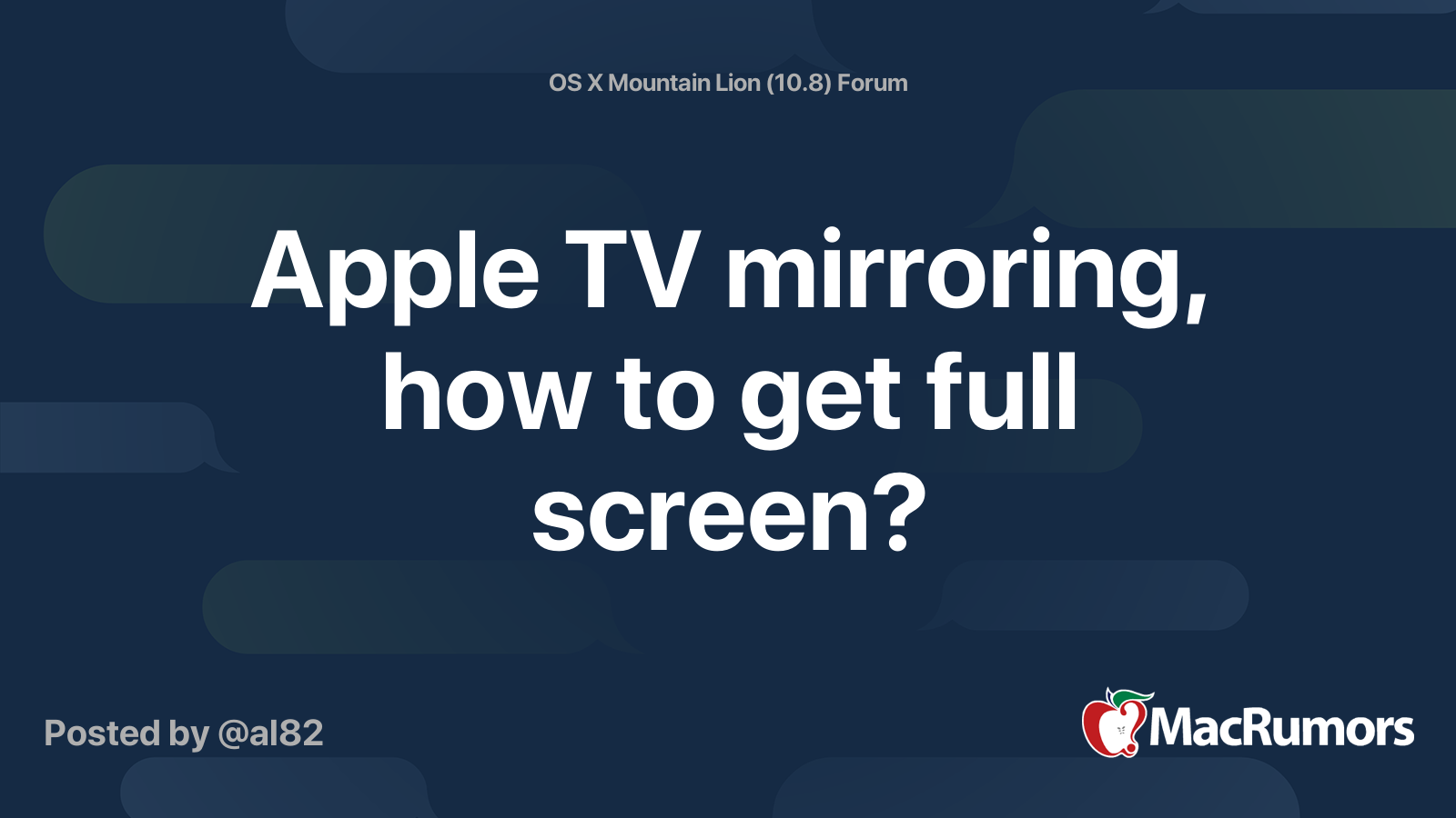 Apple Tv Mirroring How To Get Full Screen Macrumors Forums