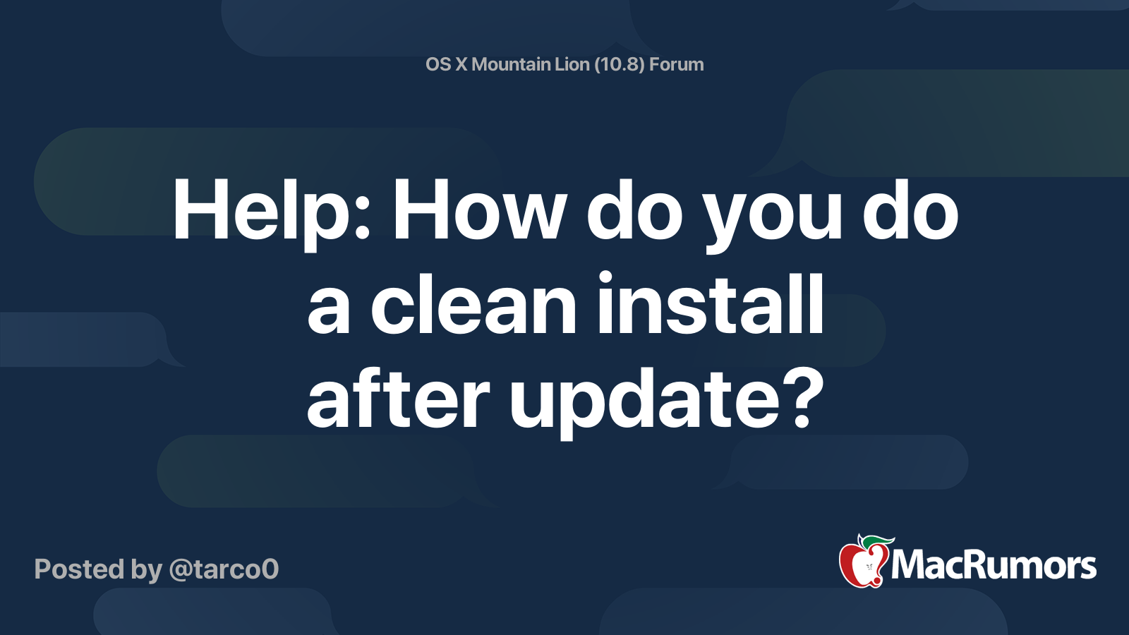 help-how-do-you-do-a-clean-install-after-update-macrumors-forums