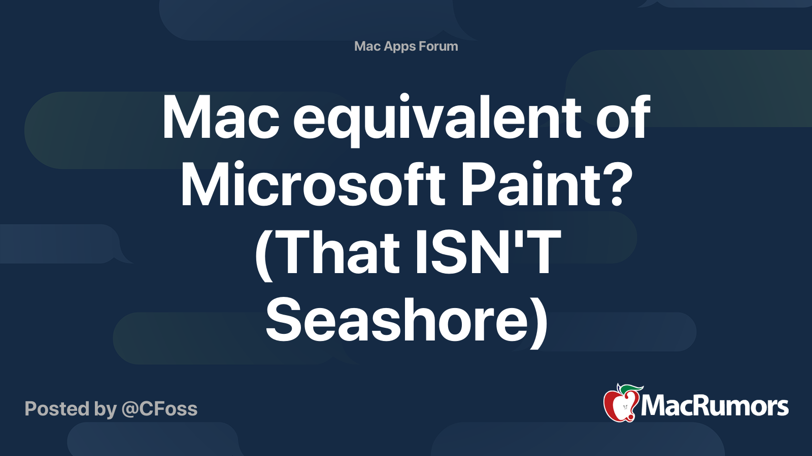 Mac equivalent of Microsoft Paint? (That ISN