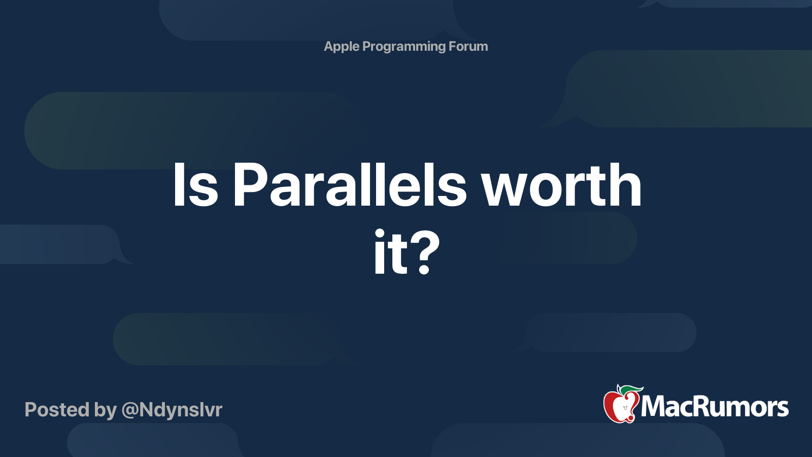 Is Parallels worth it? MacRumors Forums