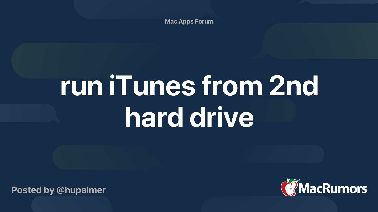 run-itunes-from-2nd-hard-drive-macrumors-forums