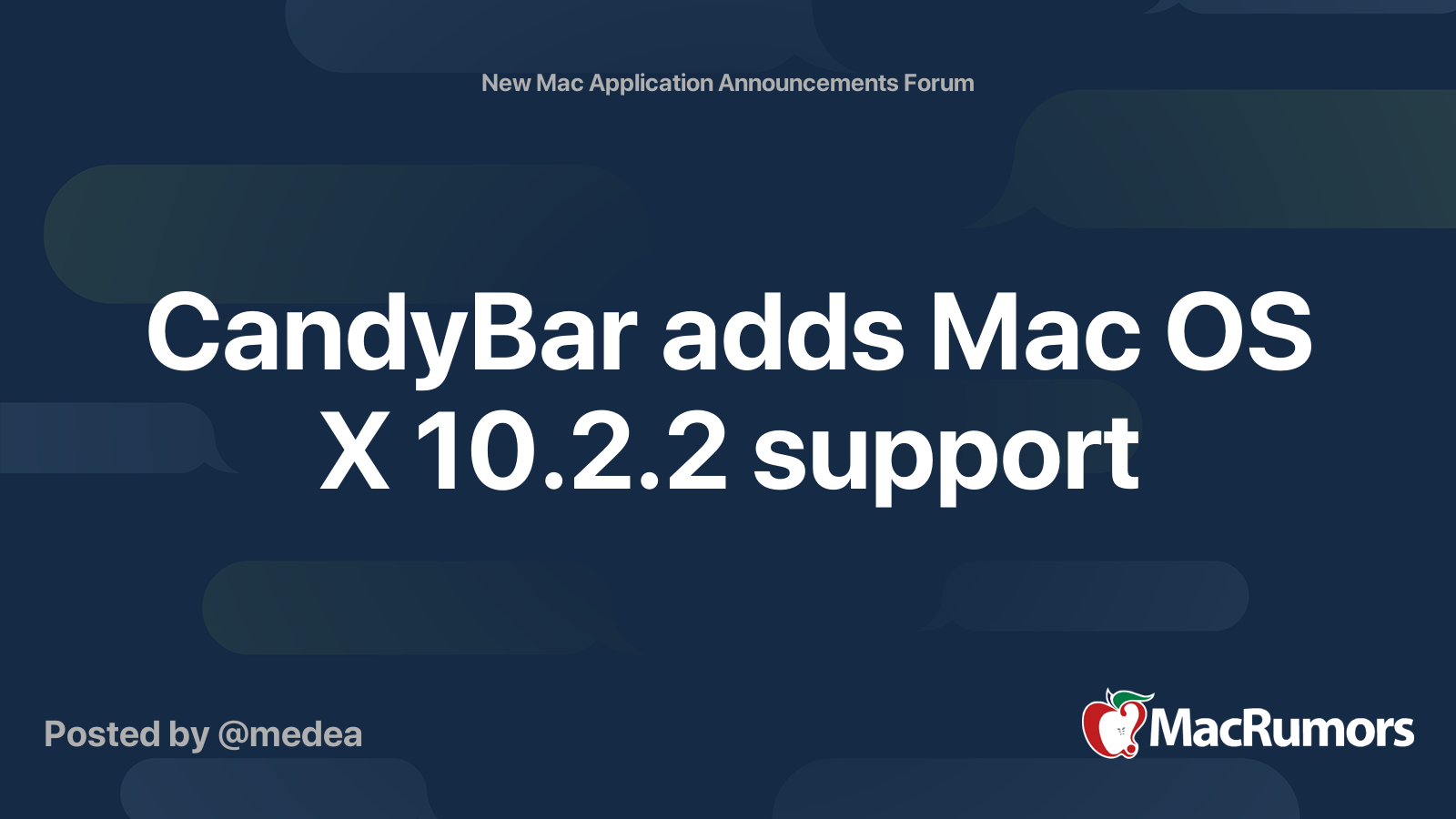 CandyBar adds Mac OS X 10.2.2 support MacRumors Forums
