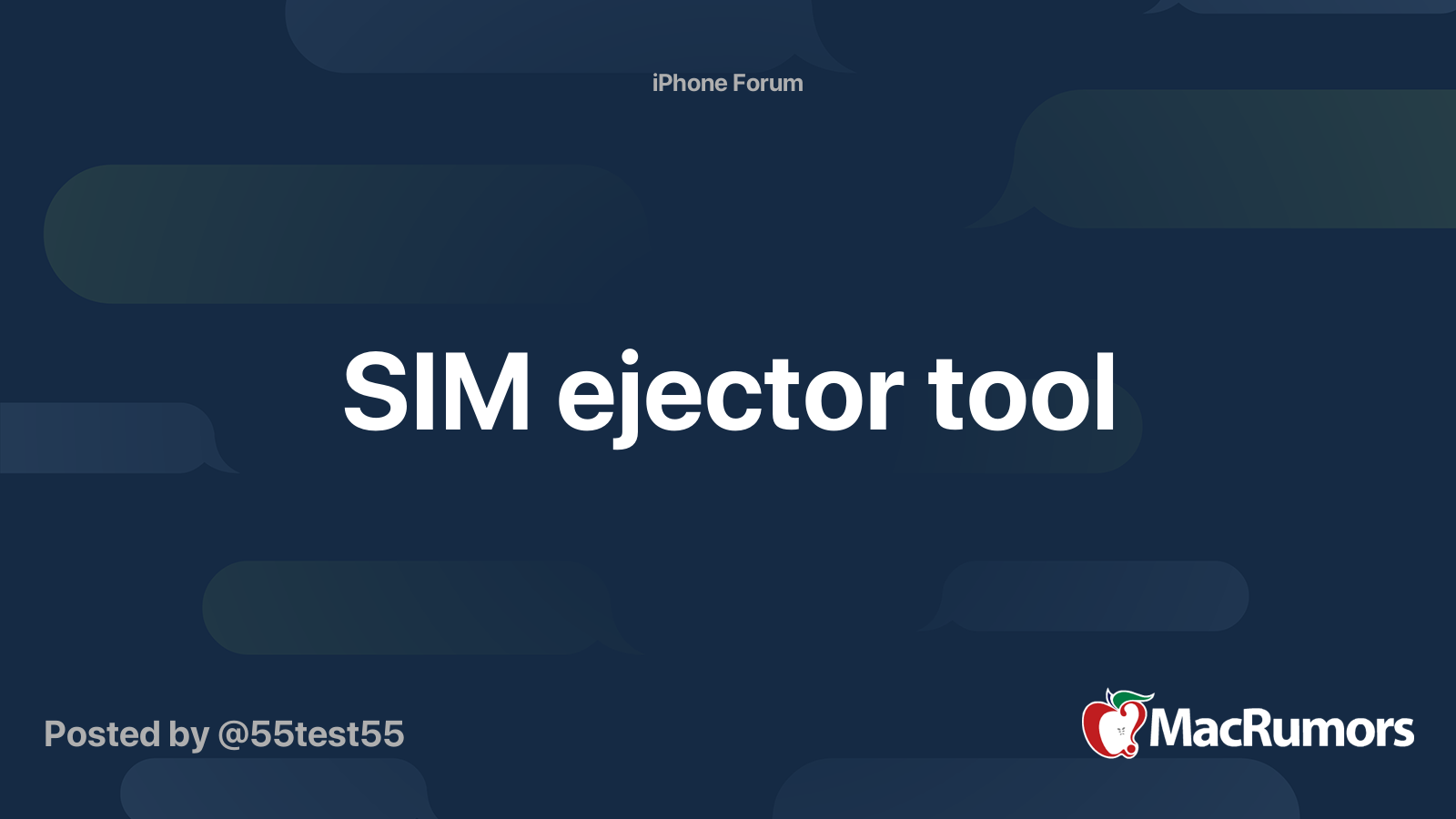 SIM ejector tool MacRumors Forums