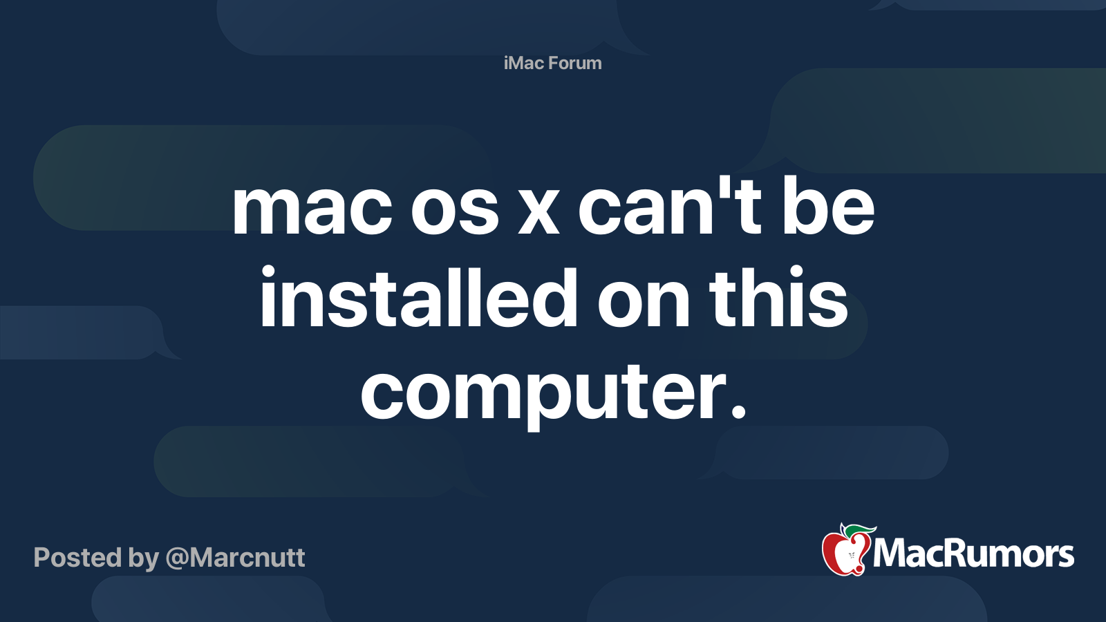 Mac os could not be installed on your computer что делать