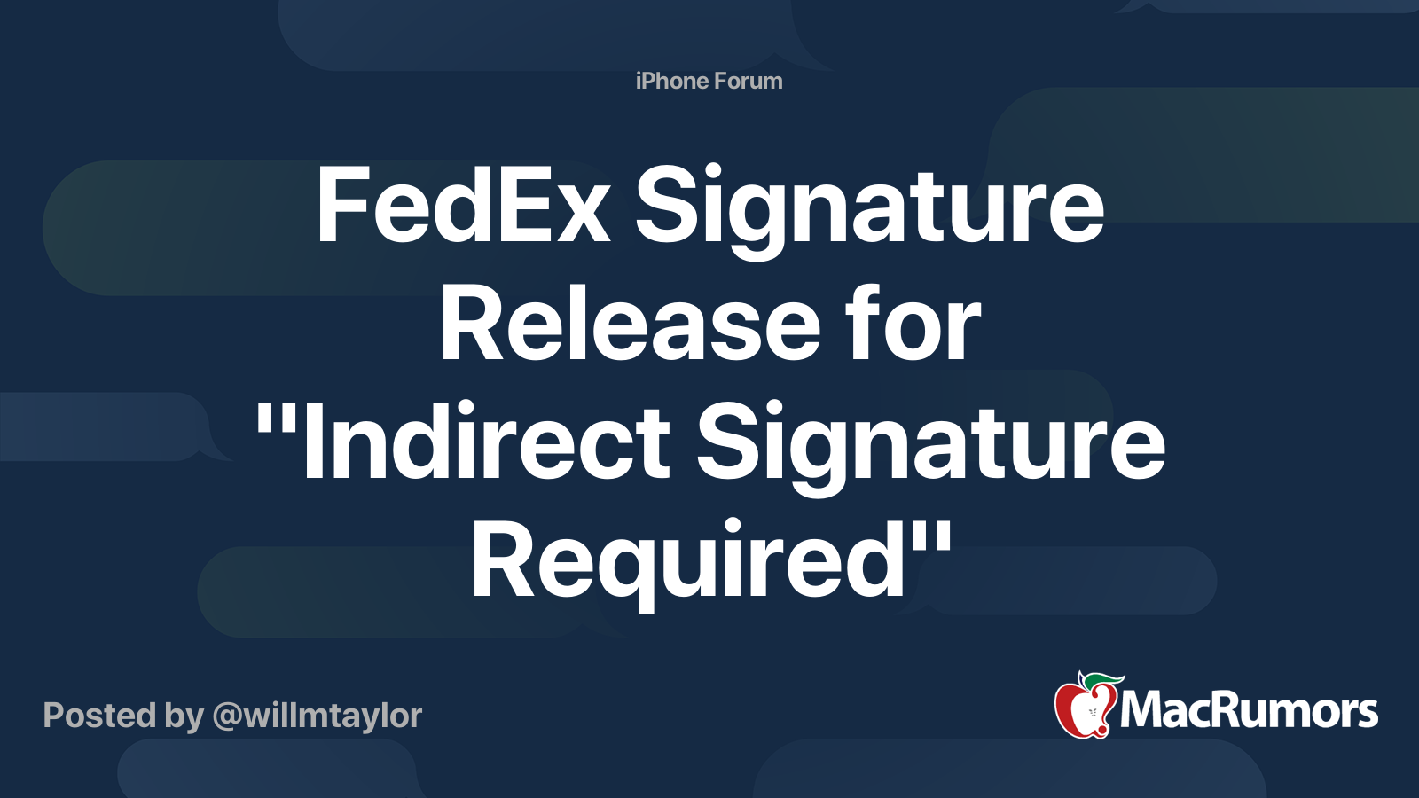 Fedex Indirect Signature Required Form eCourier Service