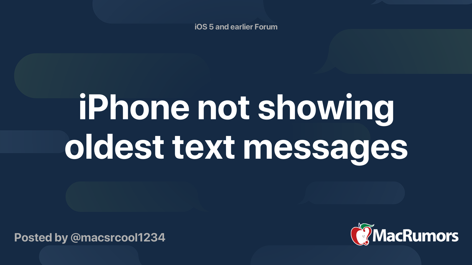 old text messages not showing on new iphone