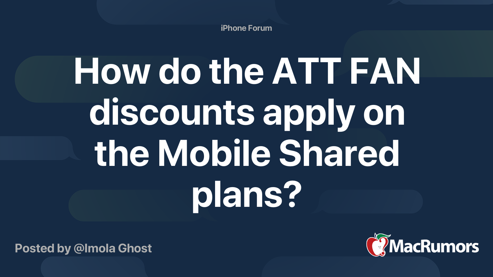 How do the ATT FAN discounts apply on the Mobile Shared plans