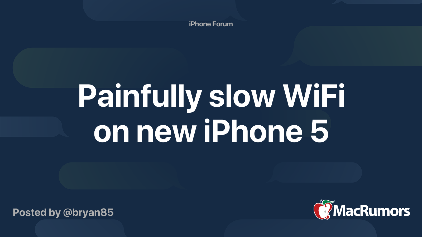 Painfully slow WiFi on new iPhone 5 | MacRumors Forums