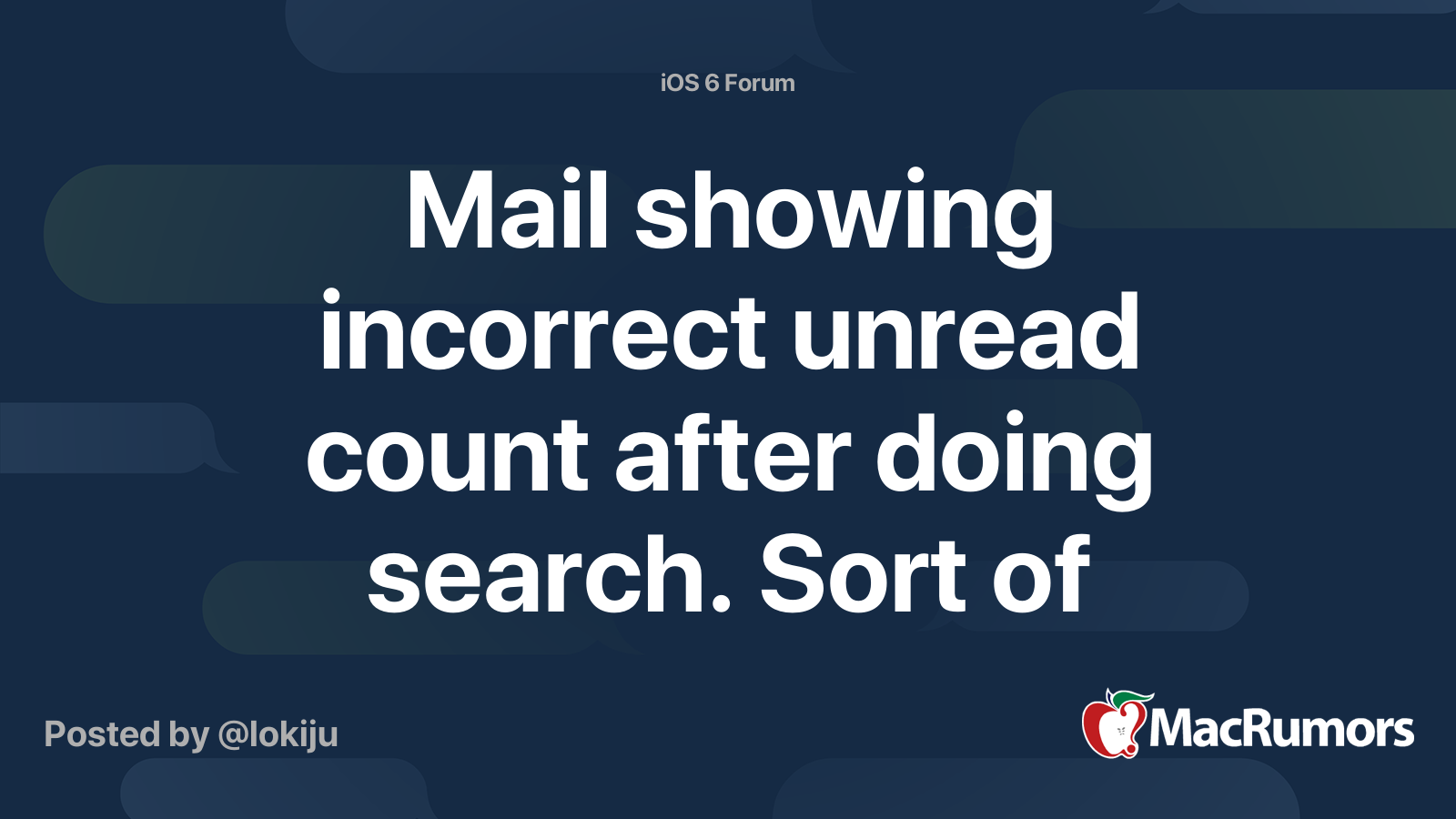 Mail showing incorrect unread count after doing search. Sort of solved