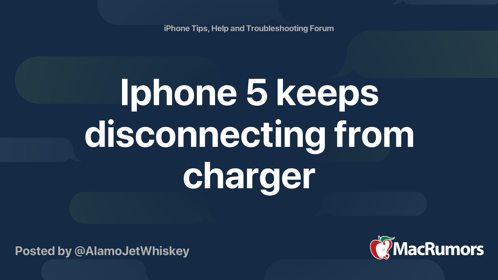 Iphone 5 keeps disconnecting from charger MacRumors Forums