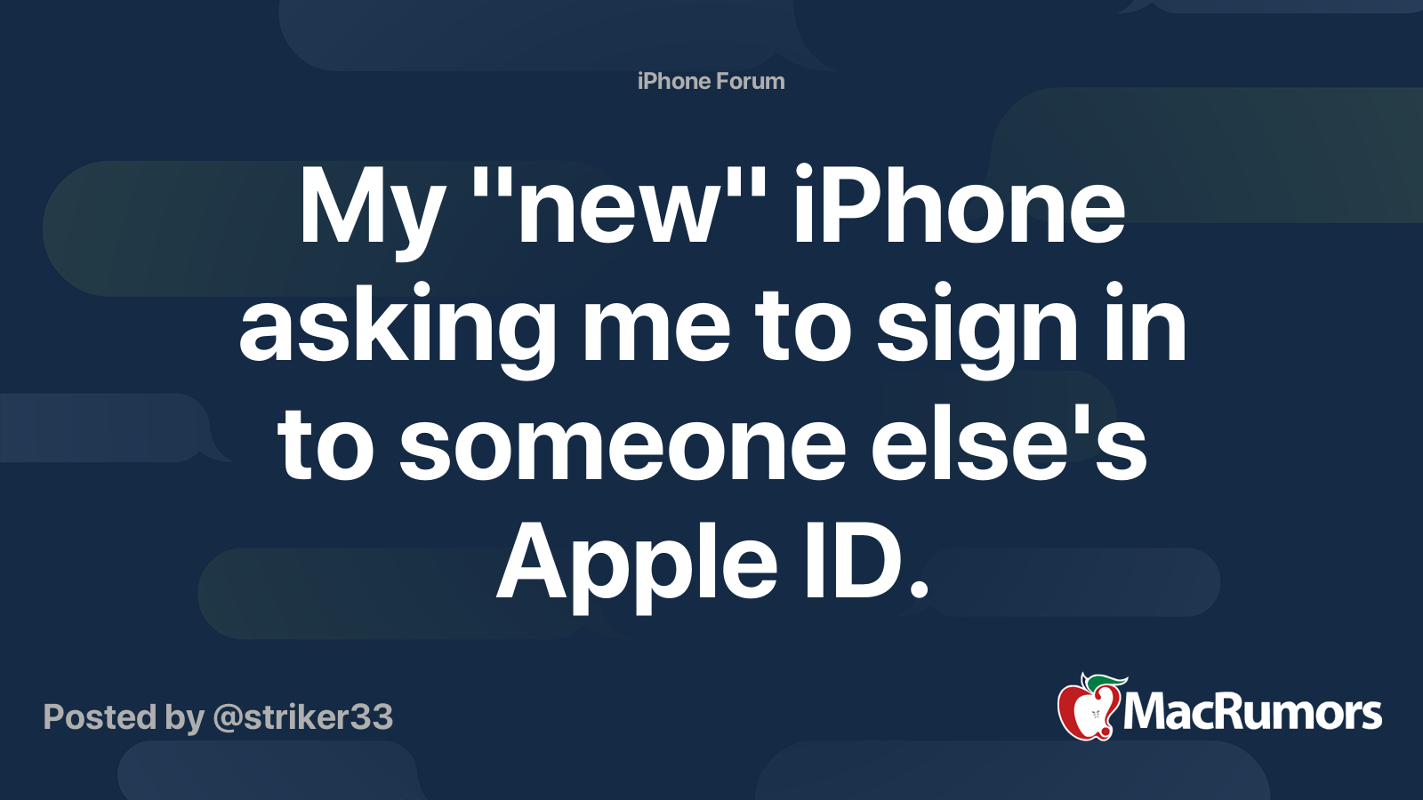 My "new" iPhone asking me to sign in to someone else's Apple ID