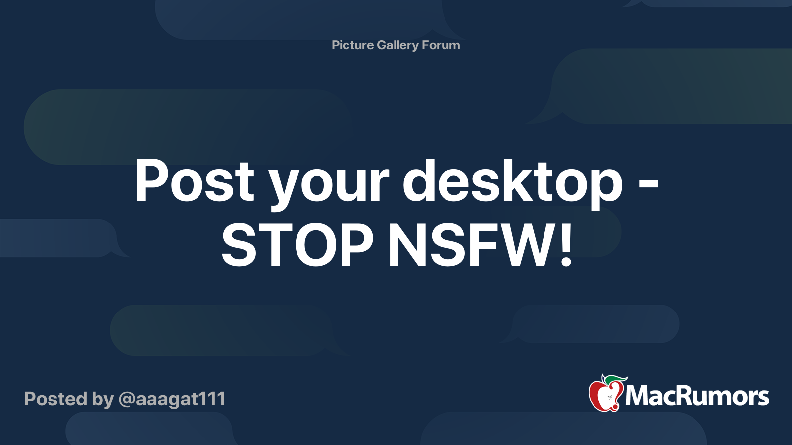 Post your desktop - STOP NSFW! | MacRumors Forums