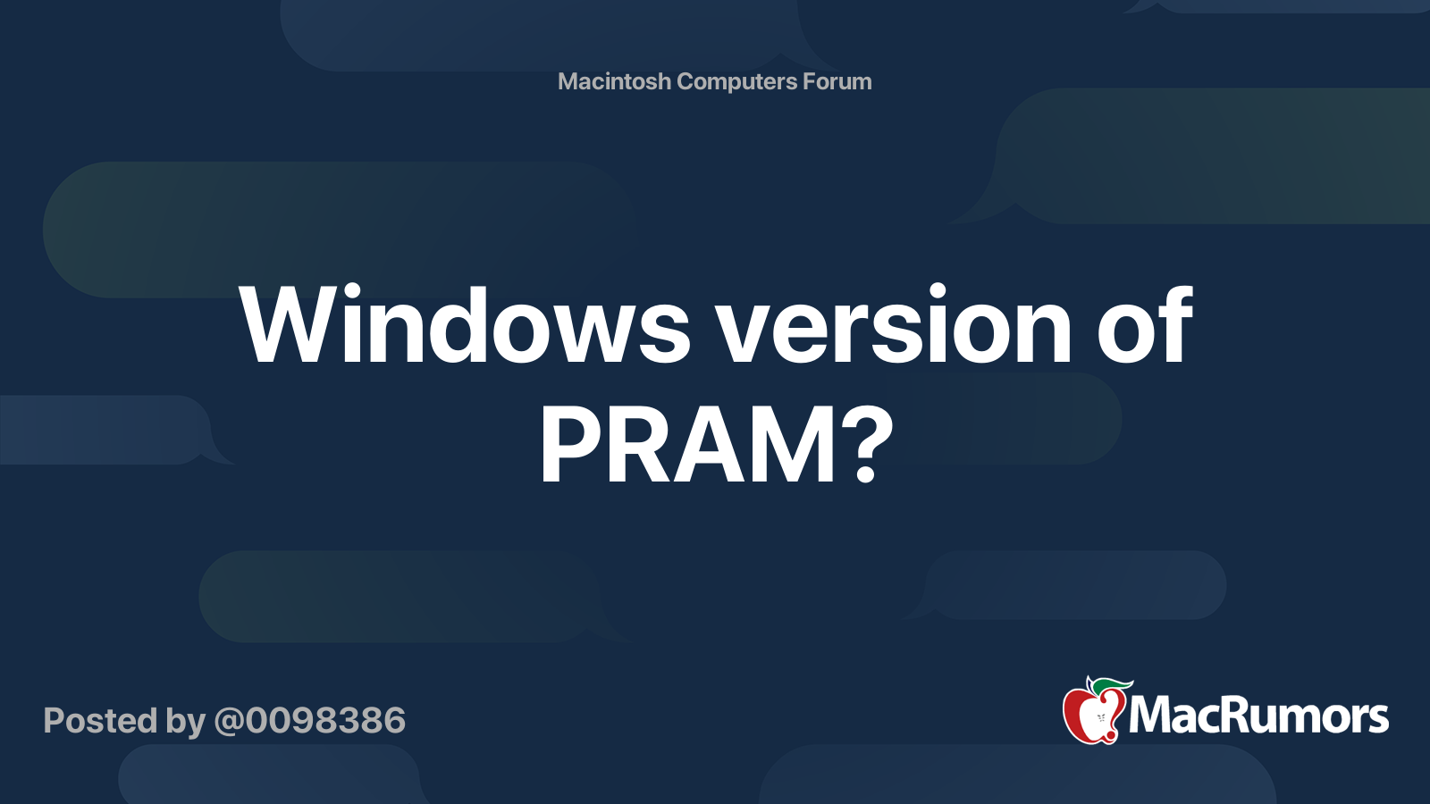 Pram store reset windows