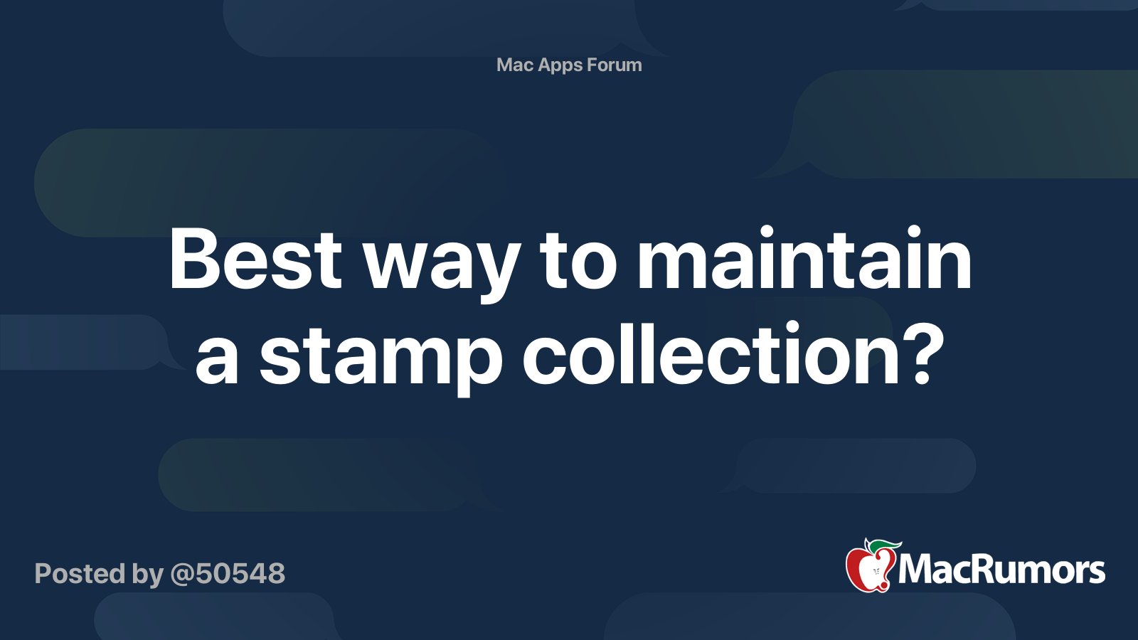 Best way to maintain a stamp collection MacRumors Forums