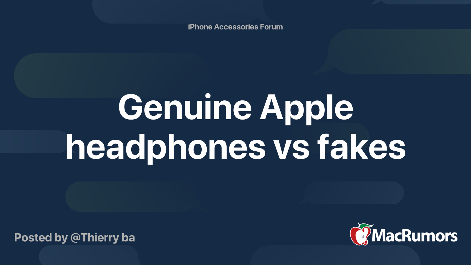 Genuine Apple headphones vs fakes MacRumors Forums