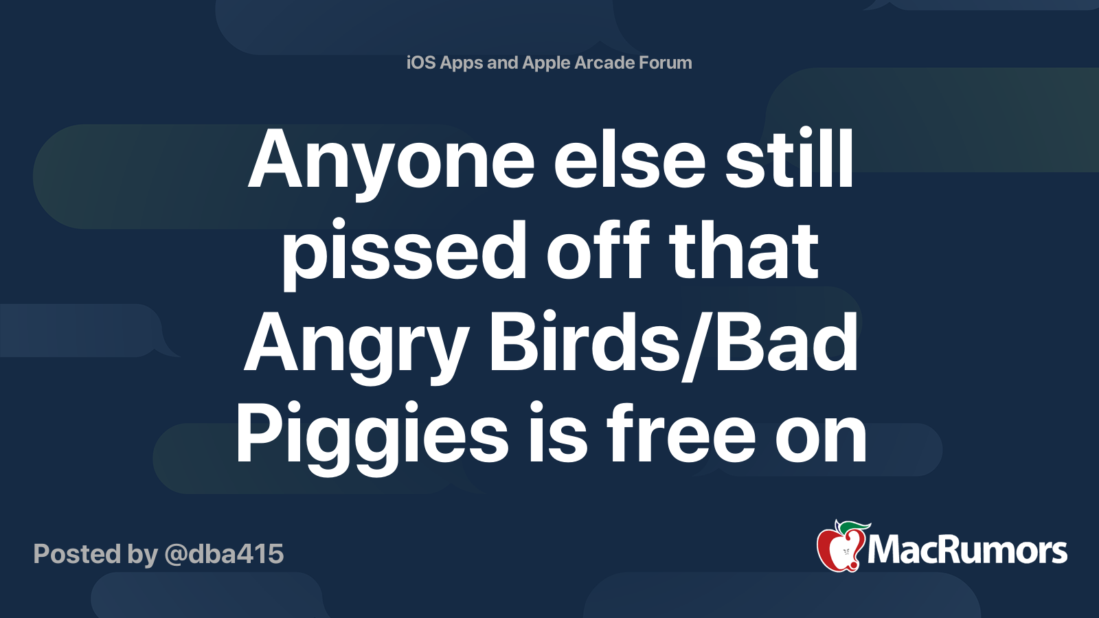 Anyone else still pissed off that Angry Birds/Bad Piggies is free on
